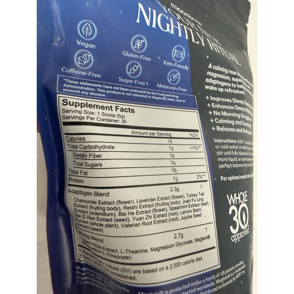 NEW Moon Brew Nighttime Herbal Supplement 14 Superfoods 30S Servings EXP 04/2026 - Picture 4 of 5